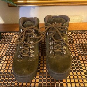 Coleman JEAN Boots Leather Suede Green Lace up Ankle Boots Outdoor
